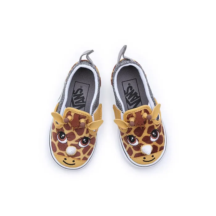 Vans Classics Kids Toddler SlipOn V Rinoceraffe Shoes 14 Years Beige