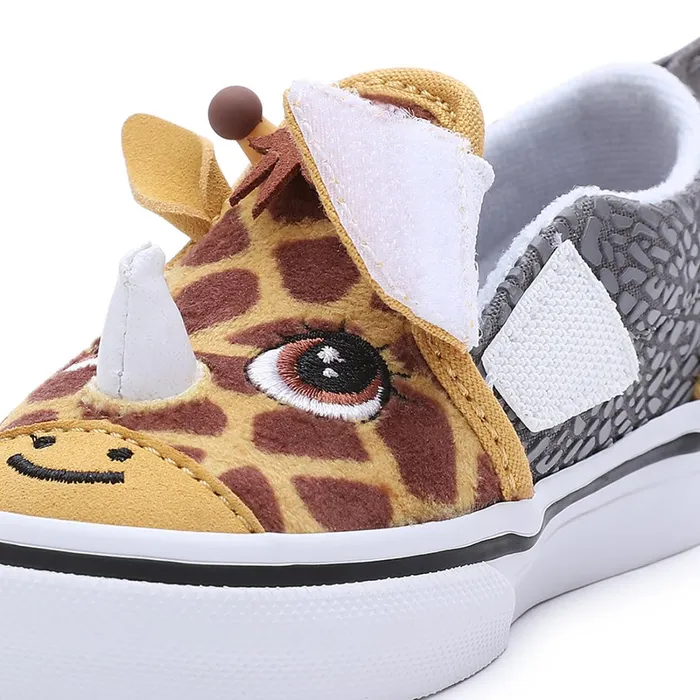 Vans Classics Kids Toddler SlipOn V Rinoceraffe Shoes 14 Years Beige