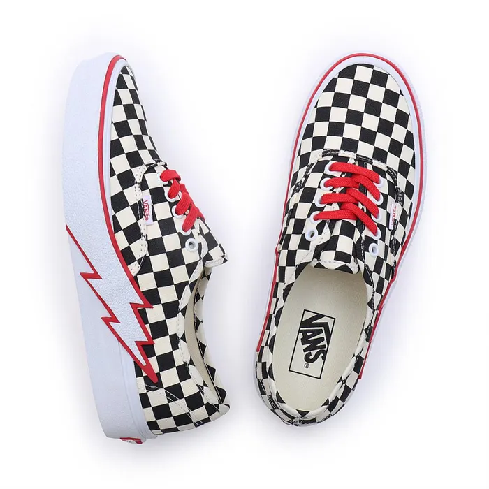 Vans Classics Men Authentic Bolt Checkerboard Shoes Black White