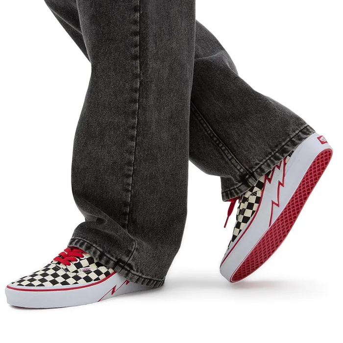 Vans Classics Men Authentic Bolt Checkerboard Shoes Black White
