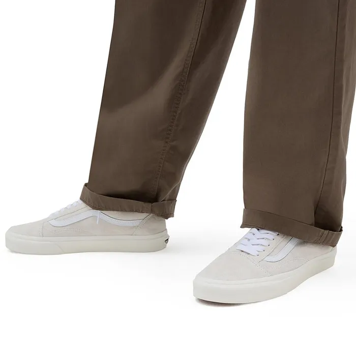 Vans Classics Men Pig Suede Old Skool Shoes White