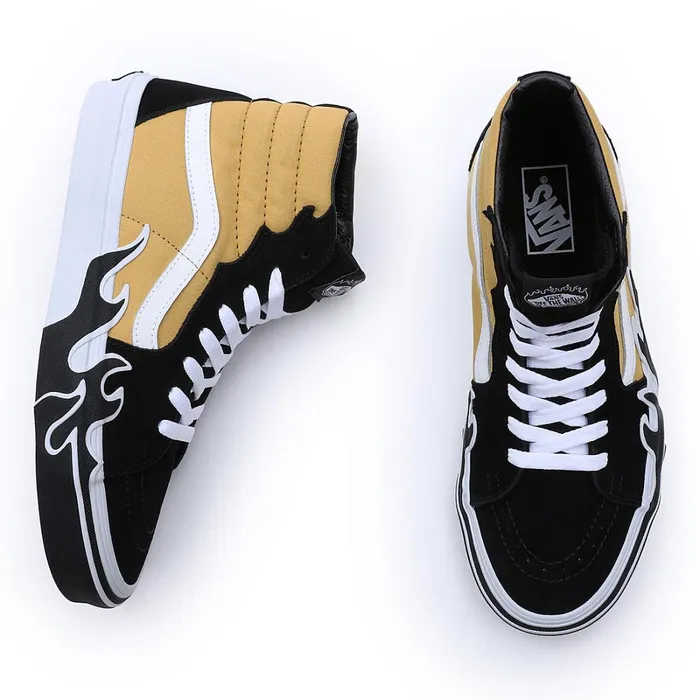 Vans Classics Men Sk8Hi Flame Shoes Black