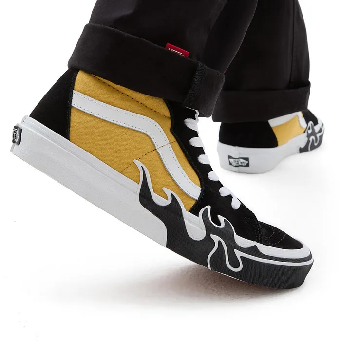 Vans Classics Men Sk8Hi Flame Shoes Black