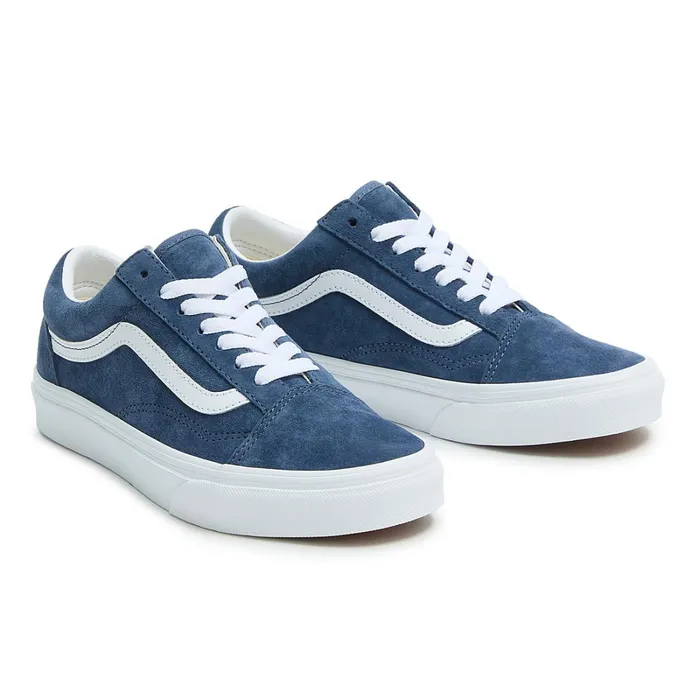 Vans Classics Women Old Skool Pig Suede Shoes Blue