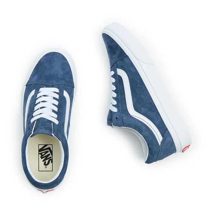 Vans Classics Women Old Skool Pig Suede Shoes Blue