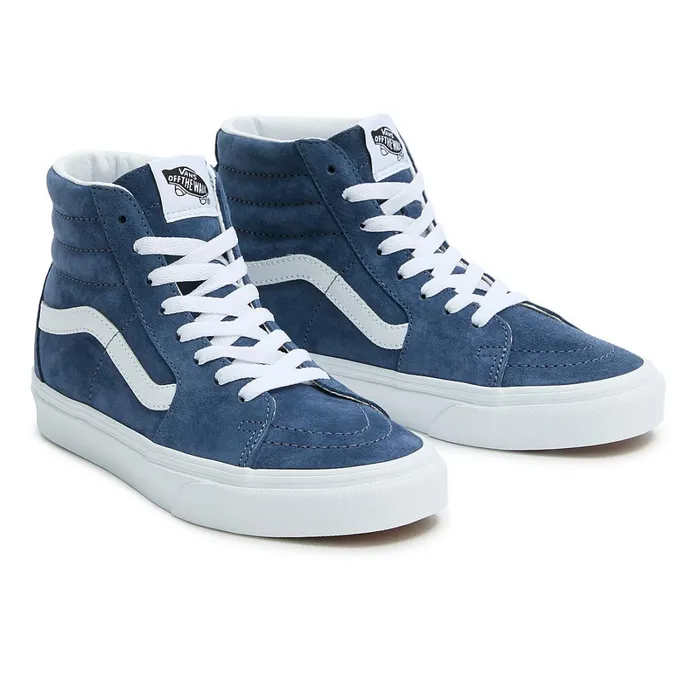 Vans Classics Women Sk8Hi Pig Suede Shoes Blue