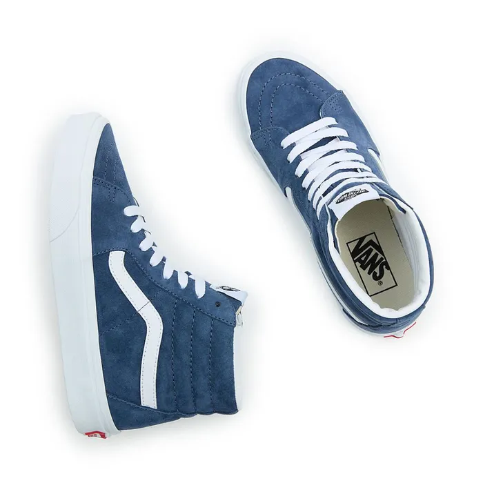Vans Classics Women Sk8Hi Pig Suede Shoes Blue