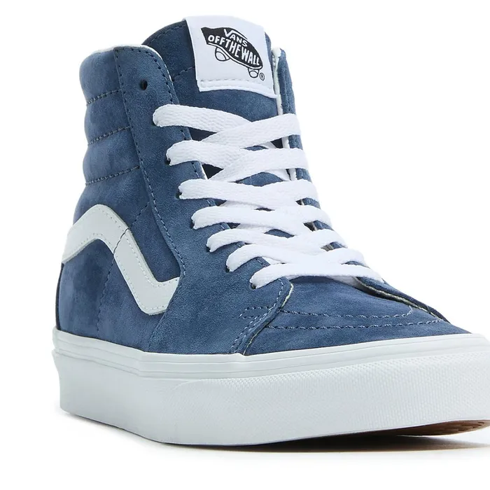 Vans Classics Women Sk8Hi Pig Suede Shoes Blue