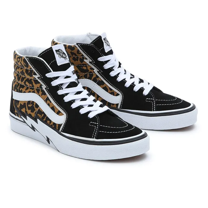 Vans HiTop Shoes Men Leopard Sk8Hi Bolt Shoes Black