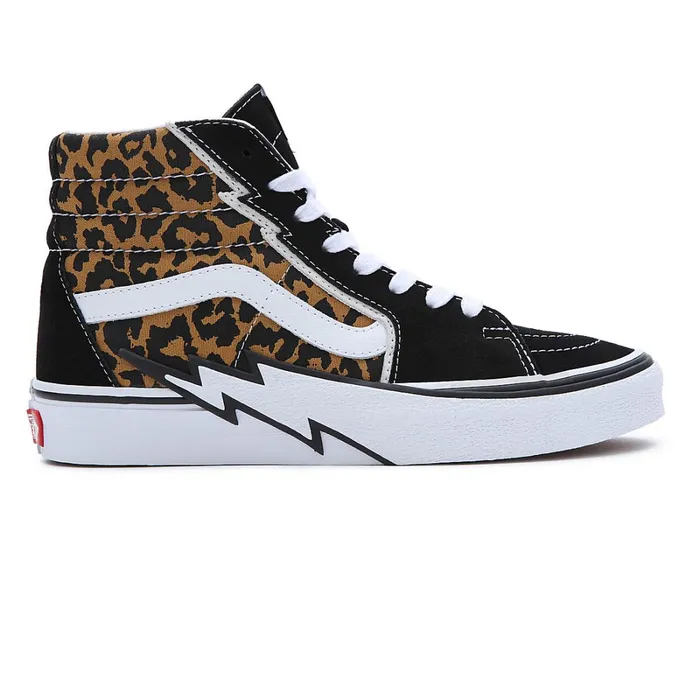 Vans HiTop Shoes Men Leopard Sk8Hi Bolt Shoes Black
