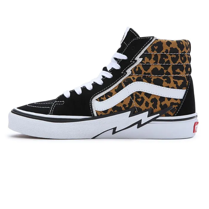 Vans HiTop Shoes Men Leopard Sk8Hi Bolt Shoes Black