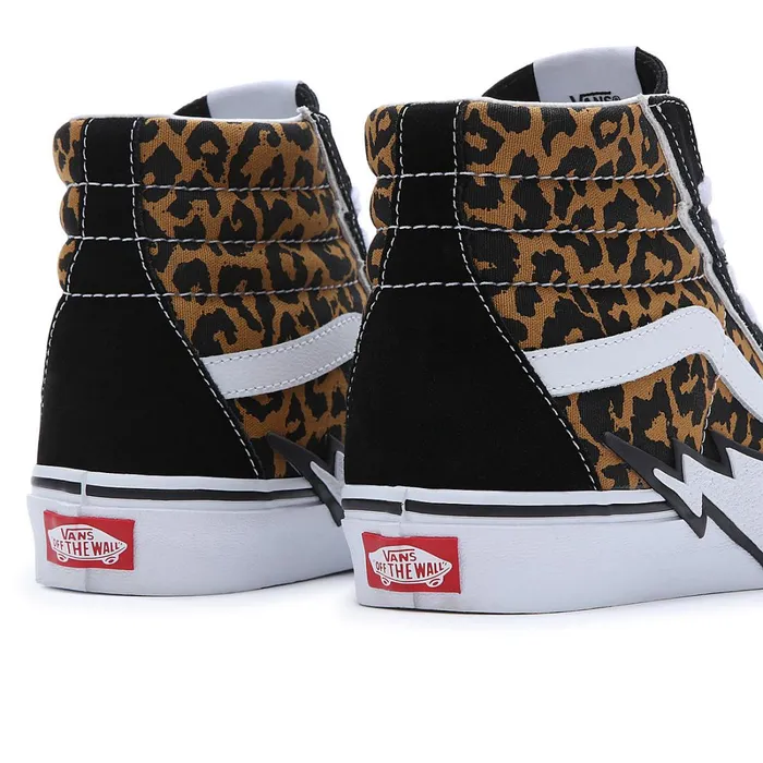 Vans HiTop Shoes Men Leopard Sk8Hi Bolt Shoes Black
