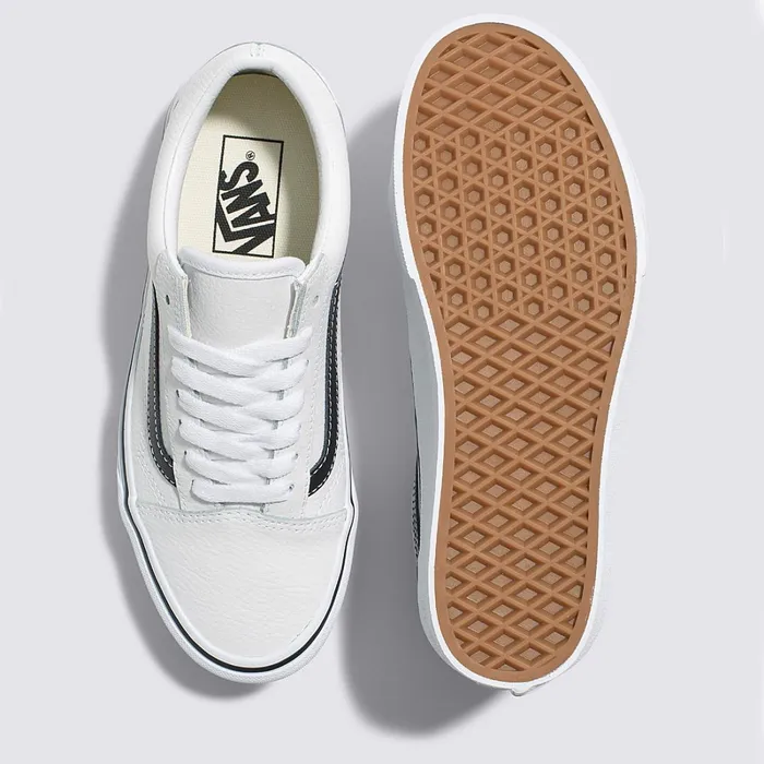 Vans Lowtop Shoes Women Old Skool Stackform Leather Shoes White
