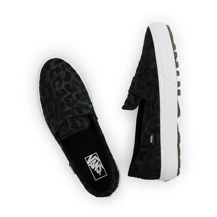Vans Lowtop Shoes Women Style 53 Embossed Suede Shoes Black