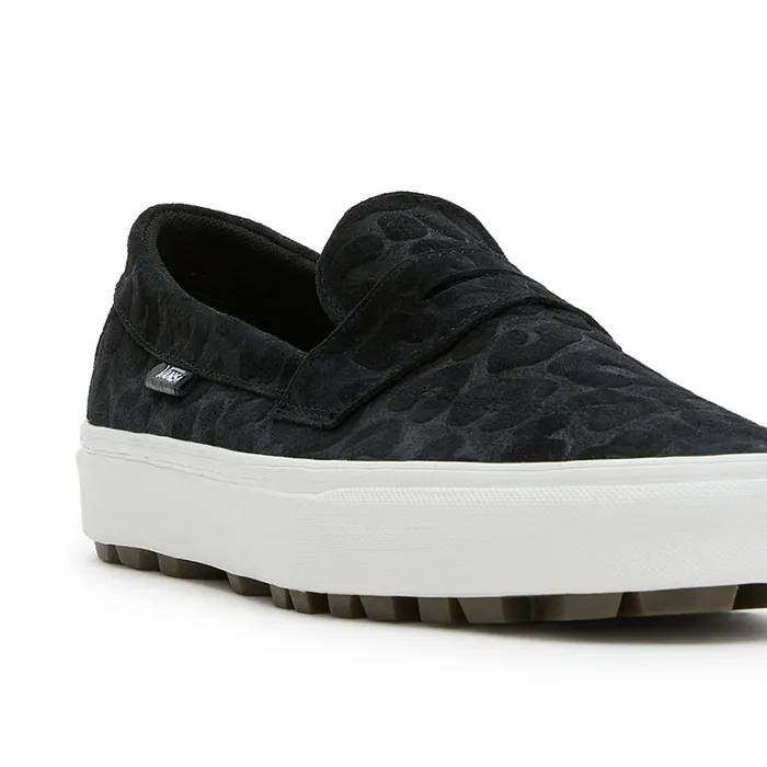 Vans Lowtop Shoes Women Style 53 Embossed Suede Shoes Black