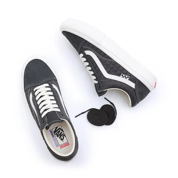 Vans Skate Shoes Men Quilted Skate Old Skool Shoes Grey
