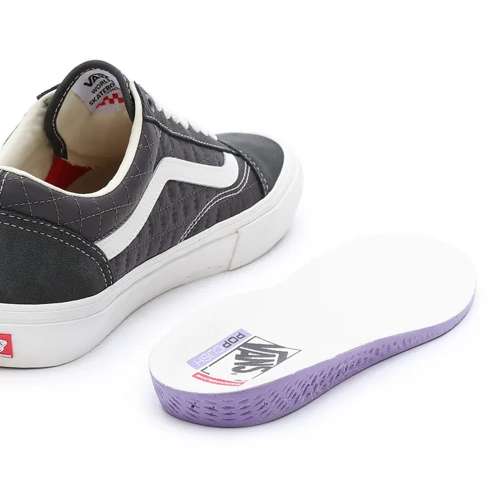 Vans Skate Shoes Men Quilted Skate Old Skool Shoes Grey