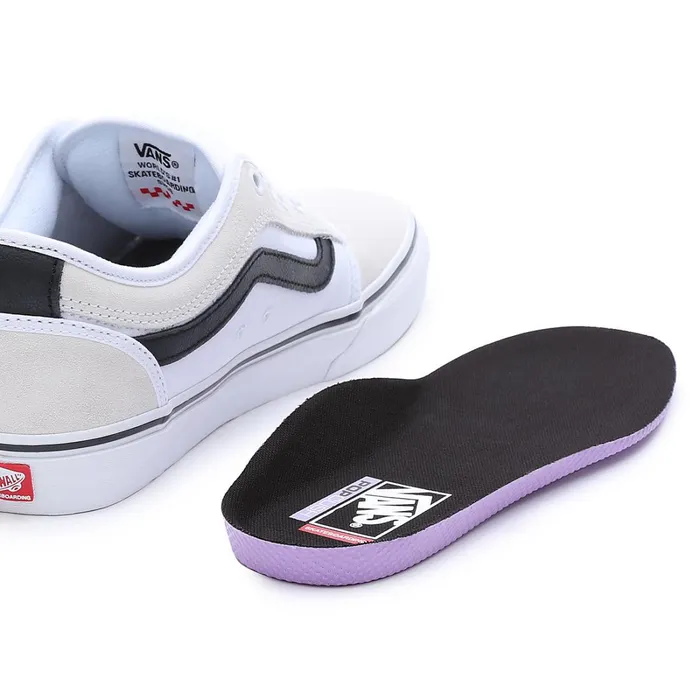 Vans Skate Shoes Women Chukka Low Sidestripe Shoes White