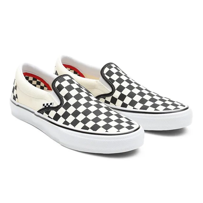 Vans Slipon Shoes Men Skate Checkerboard SlipOn Shoes White
