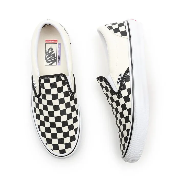 Vans Slipon Shoes Men Skate Checkerboard SlipOn Shoes White