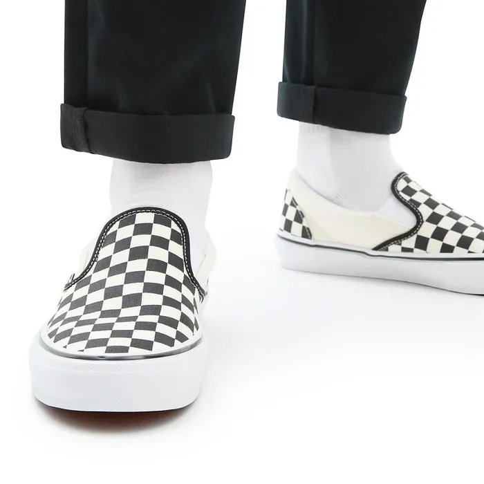 Vans Slipon Shoes Men Skate Checkerboard SlipOn Shoes White