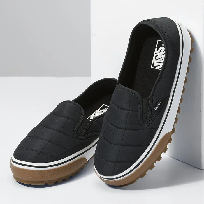 Vans Slipon Shoes Men Snow Lodge Slipper Vansguard Shoes Black