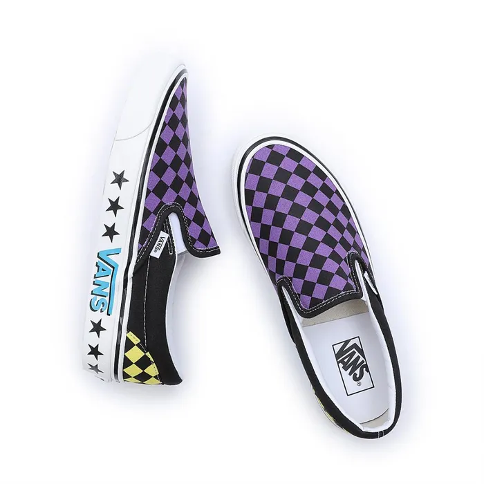 Vans Slipon Shoes Women Diamond Check Classic SlipOn 98 DX Shoes Purple