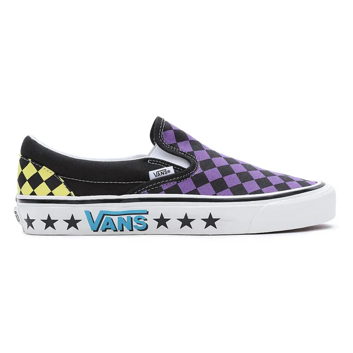 Vans Slipon Shoes Women Diamond Check Classic SlipOn 98 DX Shoes Purple