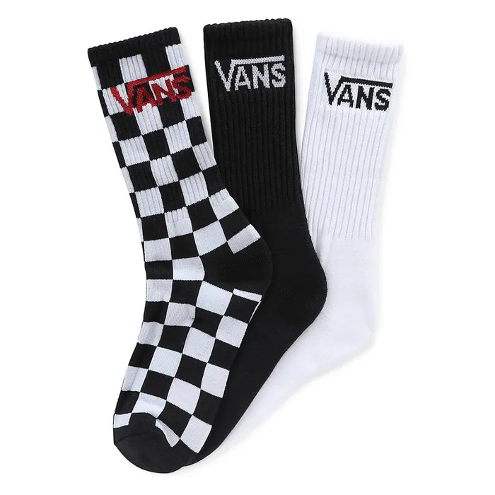 Vans Socks Kids Classic Crew Socks 16 3 Pairs Black