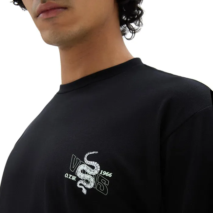 Vans Tshirts and Tanks Men Distorted Snake Long Sleeve TShirt Black