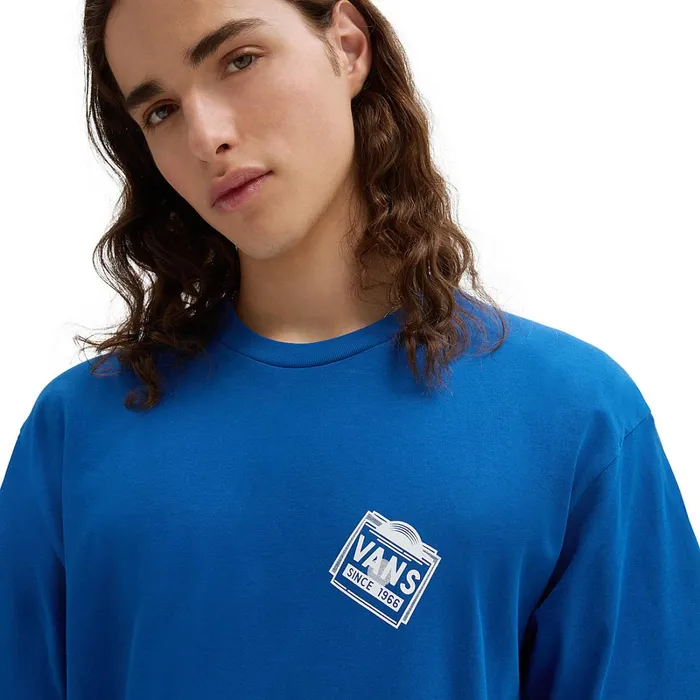Vans Tshirts and Tanks Men Record Label TShirt Blue