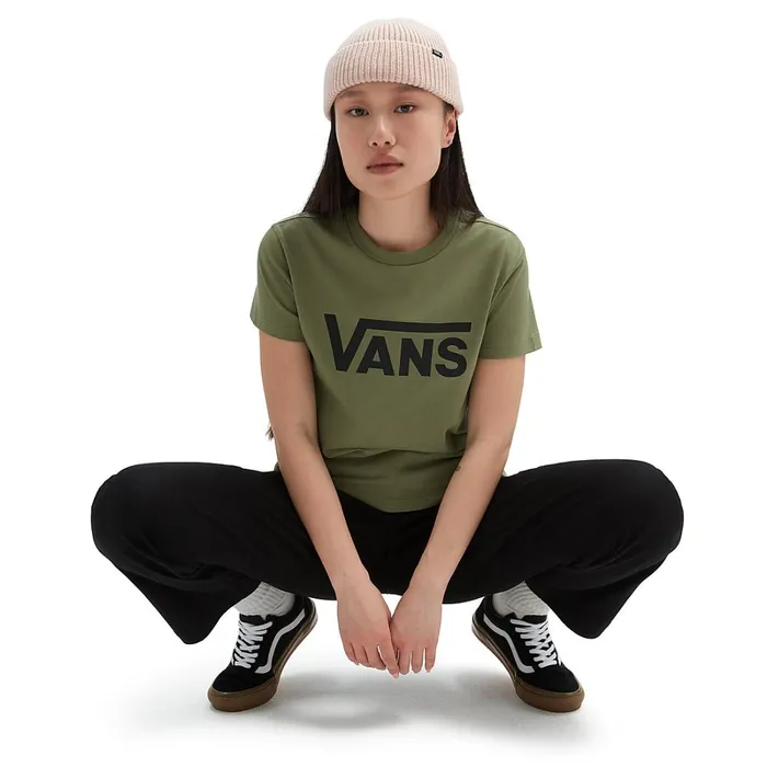 Vans Tshirts and Tops Women Flying V Crew TShirt Green