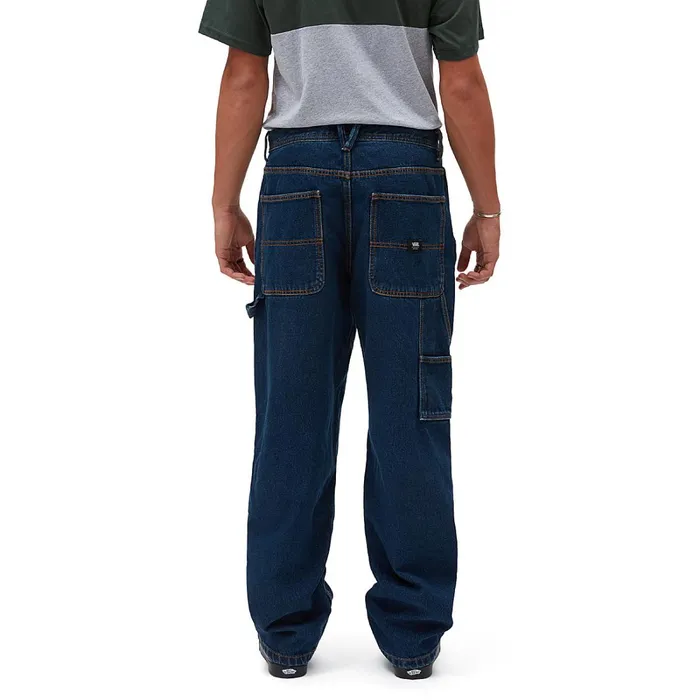 Vans Trousers and Jeans Men Drill Chore Carpenter Loose Denim Trousers Blue
