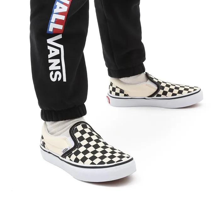 Vans View All Kids Checkerboard Classic SlipOn Shoes 48 Years Black White