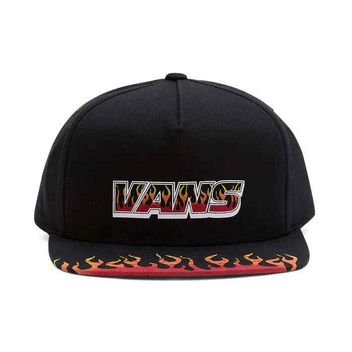 Vans View All Kids Up In Flames Snapback Hat Black