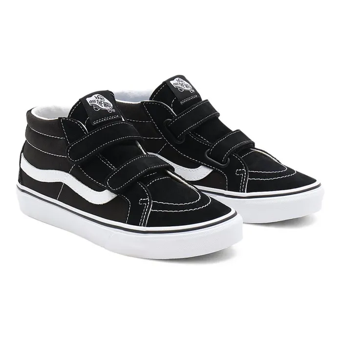 Vans View All Kids Youth Sk8Mid Reissue Hook And Loop Shoes 814 Years Black