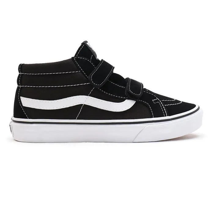 Vans View All Kids Youth Sk8Mid Reissue Hook And Loop Shoes 814 Years Black