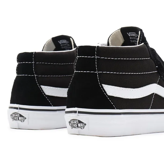 Vans View All Kids Youth Sk8Mid Reissue Hook And Loop Shoes 814 Years Black