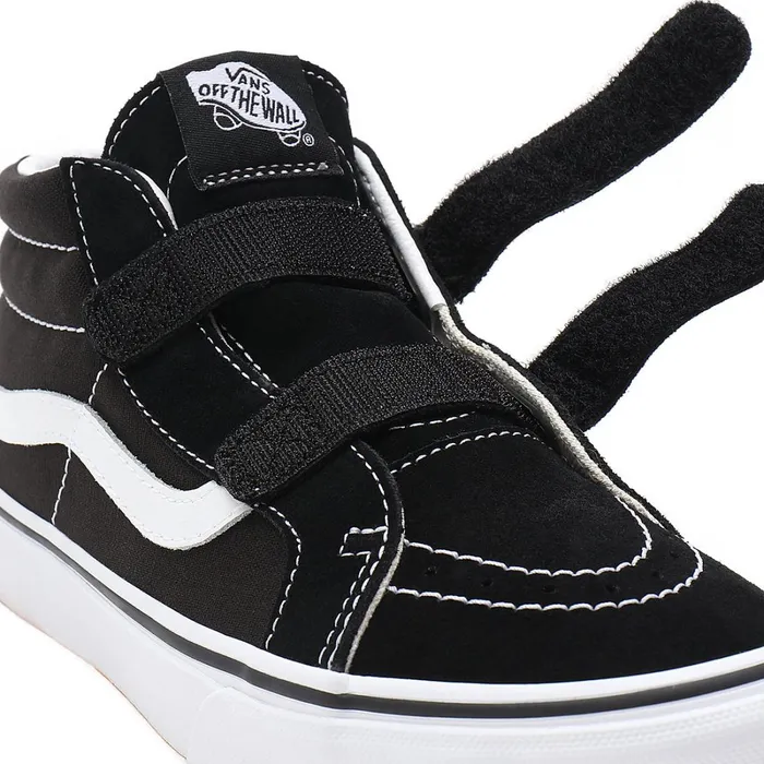 Vans View All Kids Youth Sk8Mid Reissue Hook And Loop Shoes 814 Years Black