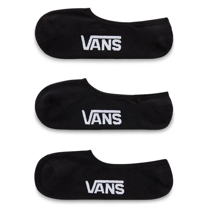 Vans View All Men Classic No Show Socks 3 Pairs Black
