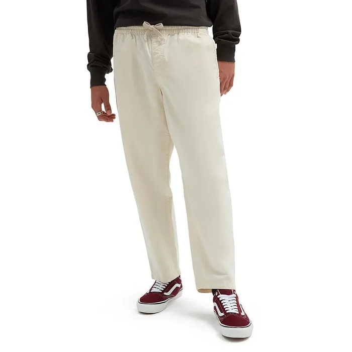 Vans View All Men Range Loose Cropped Elastic Waist Trousers White