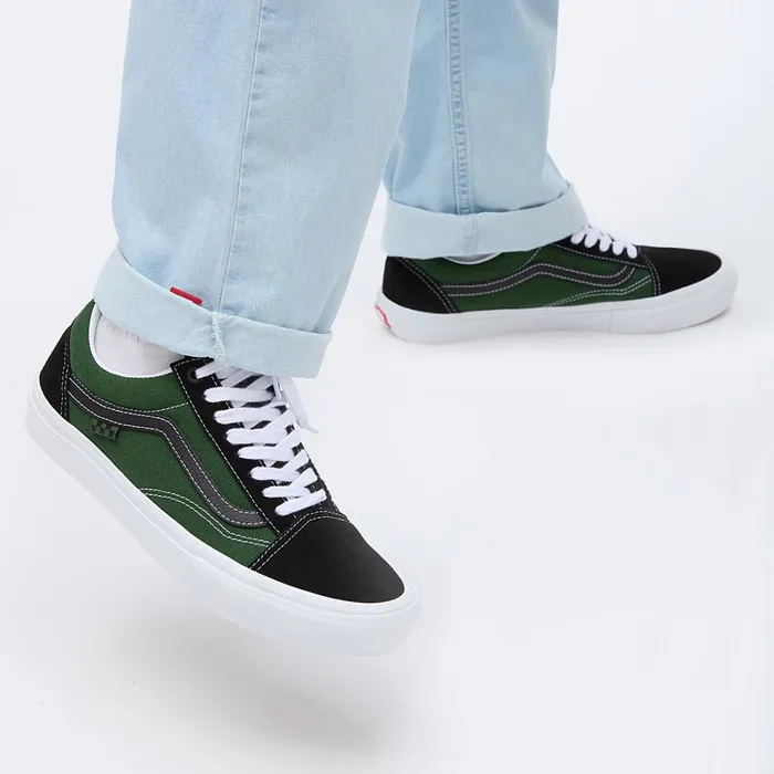 Vans View All Men Skate Old Skool Safari Shoes Black Green
