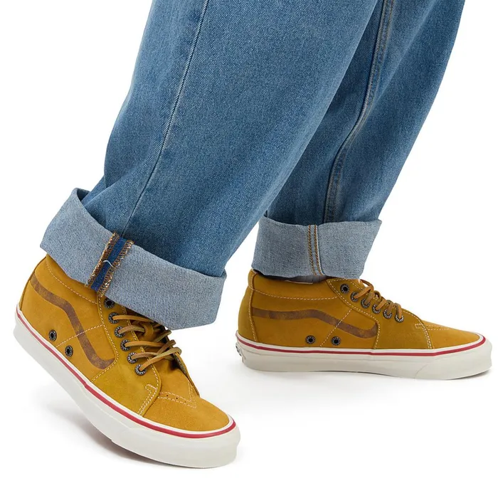 Vans View All Men Vault By X Nigel Cabourn OG Sk8Mid LX Shoes Pink