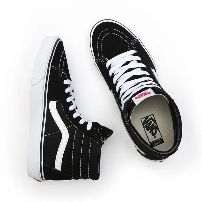 Vans Wide Fit Shoes Women Sk8Hi Wide Fit Shoes Black