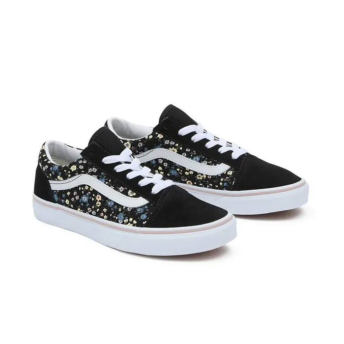 Vans Youth Shoes 814 Years Kids Youth Floral Old Skool Shoes 814 Years Black