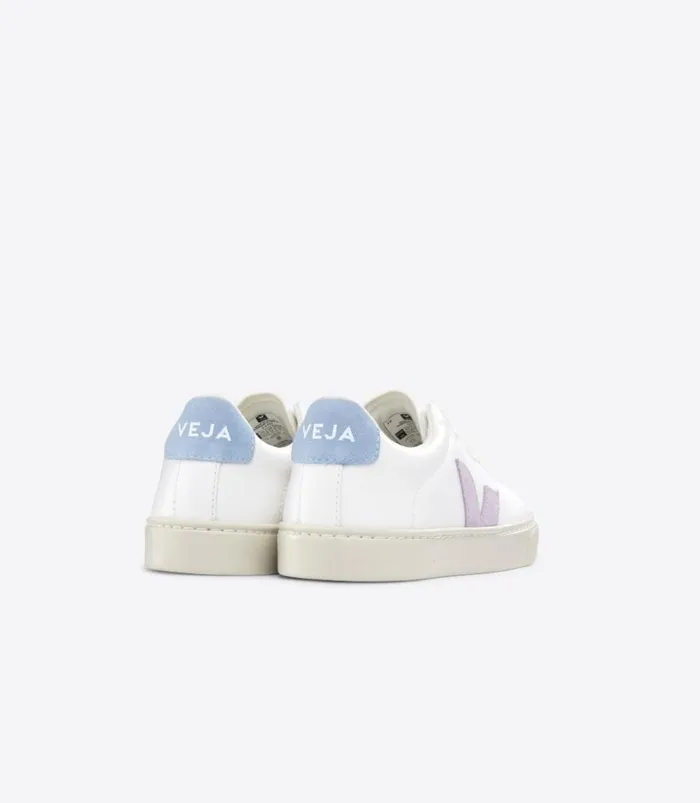 VEJA Esplar Kids ESPLAR LACES CHROMEFREE LEATHER WHITE PARME STEEL