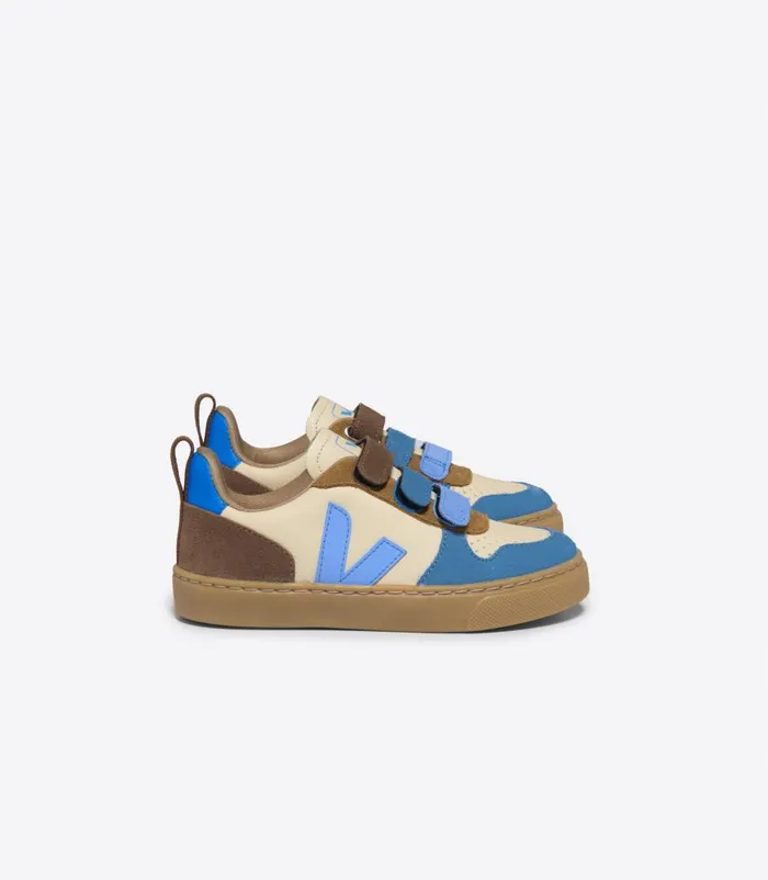 VEJA V10 Kids V10 CHROMEFREE LEATHER CREMA MULTICO AQUA