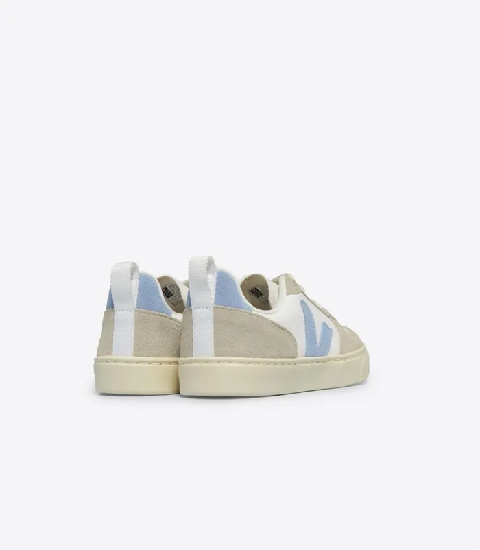 VEJA V10 Kids V10 LACES CHROMEFREE WHITE STEEL ALMOND