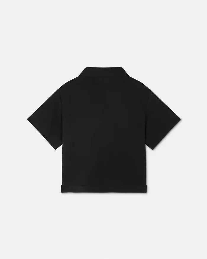 Versace Barocco Baby Overshirt Black Kids Shirts and Tshirts