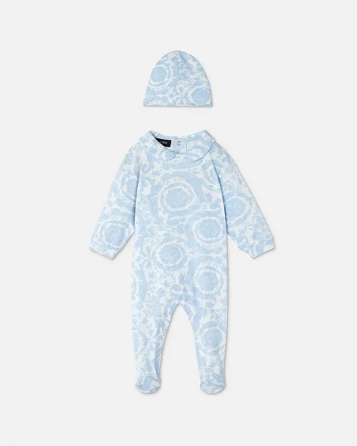 Versace Barocco Baby Sleepsuit Set Blueprint Kids Clothing